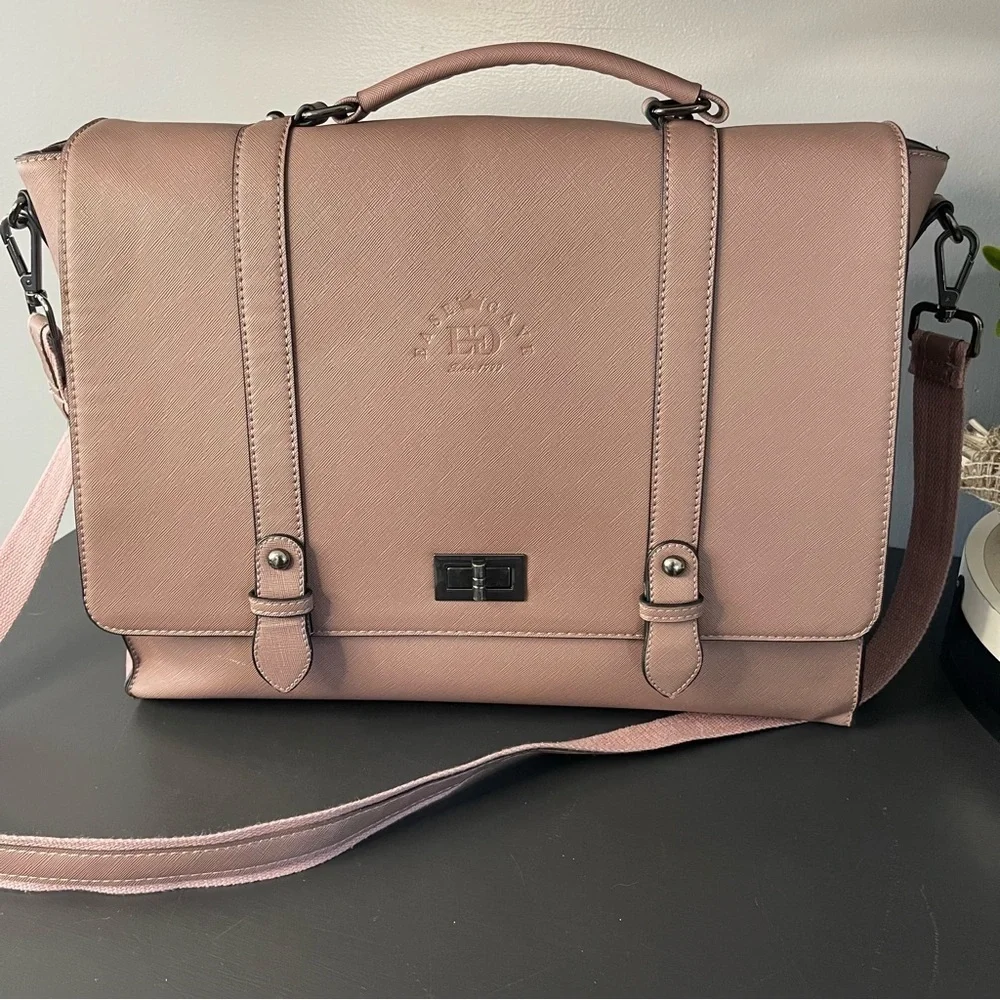 Easegave Blush Pink Leather Satchel